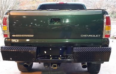 03 - 07 Chevrolet and GMC 2500/3500 Trail FX Rear Diamond Plate Bumper - Black Patch Performance - FX1003