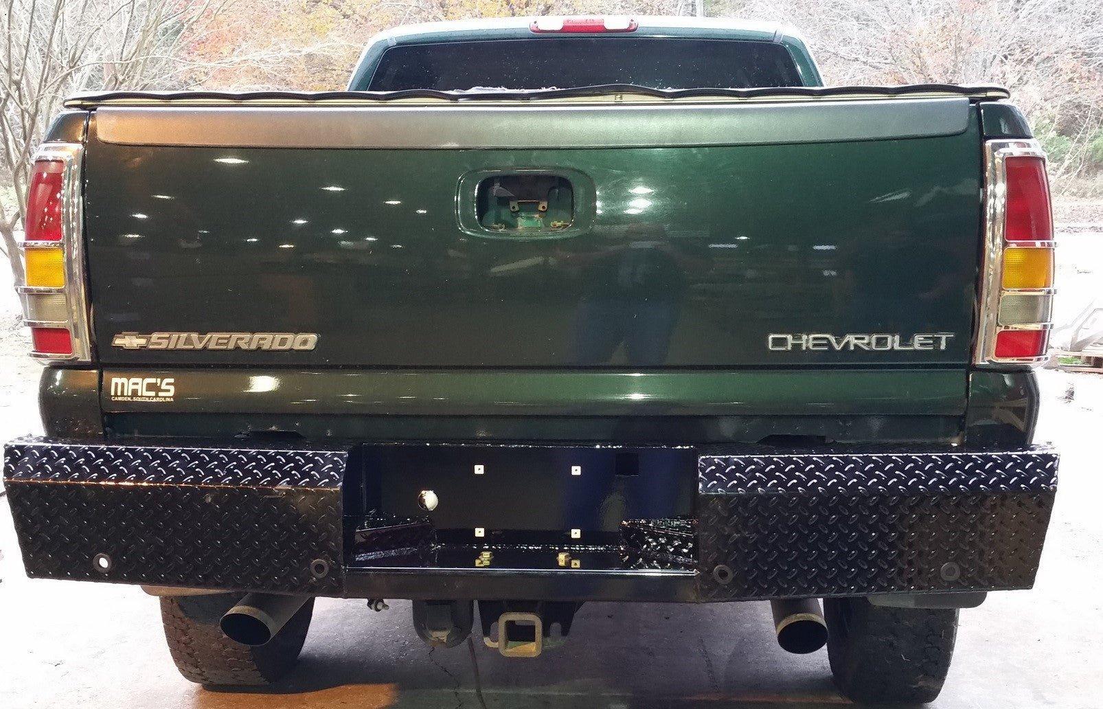 03 - 07 Chevrolet and GMC 2500/3500 Trail FX Rear Diamond Plate Bumper - Black Patch Performance - FX1003