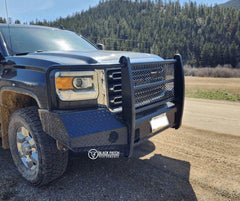 [Scratch & Dent] 15-19 GMC 2500/3500 Trail FX Front Diamond Plate Bumper - Made in the USA