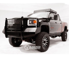 15 - 19 GMC 2500/3500 Trail FX Front Diamond Plate Bumper - Black Patch Performance - FX3022