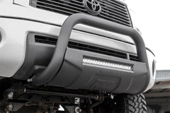 Rough Country Black Bull Bar w/ Integrated Black Series 20-inch LED Light Bar - B-T4071