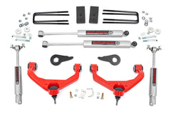 Rough Country 3.5 in Suspension Lift Kit w/Shocks - 95920RED