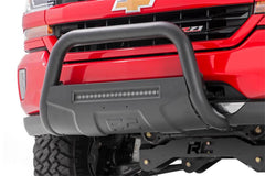 Rough Country Black Bull Bar w/ Integrated Black Series 20-inch LED Light Bar - B-T4051