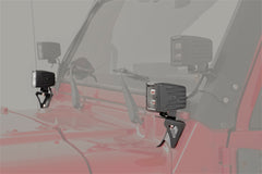 Rough Country LED Windshield Light Mounts - 70043