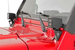 Rough Country LED Windshield Light Mounts - 6003