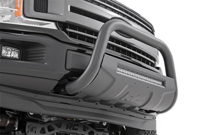 Rough Country Black Bull Bar w/ Integrated Black Series 20-inch LED Light Bar - B-F4041
