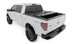 Rough Country Hard Tri-Fold Tonneau Bed Cover - 49214550