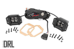 Rough Country Black Series Cree LED Fog Light Kit - 70803BLKDRL