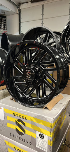 20x10 8x170 Steel Strike Black and Milled