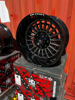 22x12 6x5.5 & 6x135 Luxx Hd LHD27 Gloss Black Milled