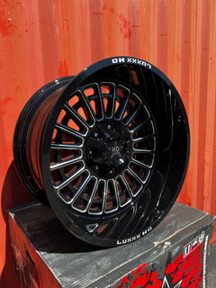 22x12 6x5.5 & 6x135 Luxx Hd LHD27 Gloss Black Milled