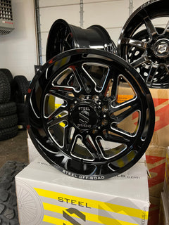 20x10 8x6.5 Steel Leathal Black and Milled